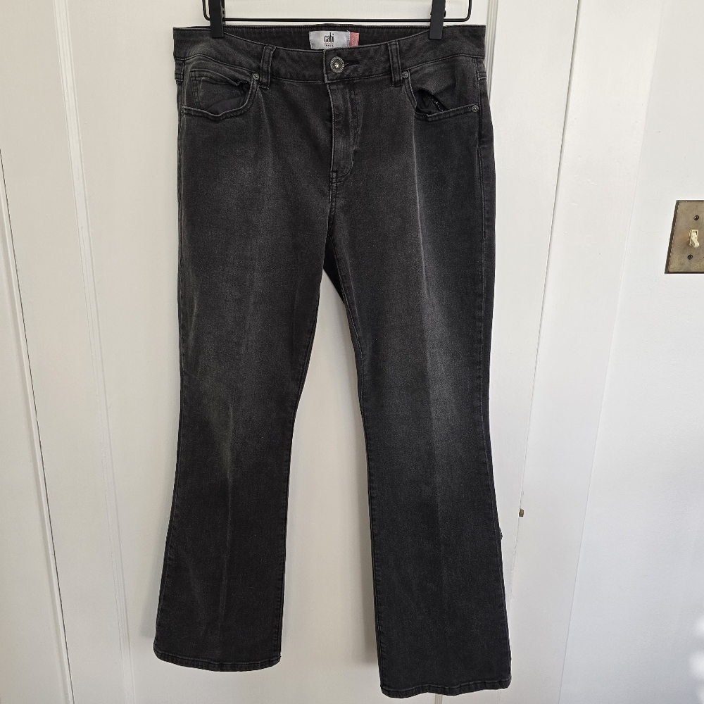 Cabi Bootcut Washed Black Jeans Size 12